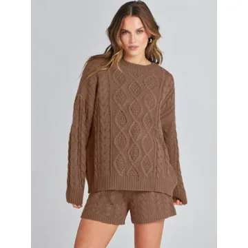 Stylish ANRABESS Oversized Sweater Lounge Set for Women