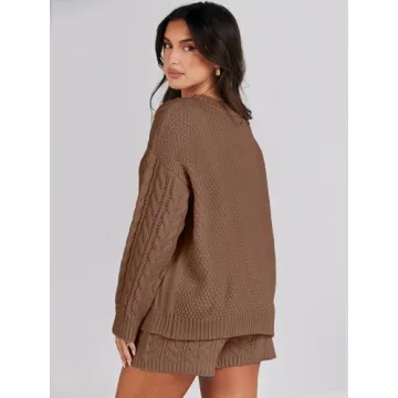 Stylish ANRABESS Oversized Sweater Lounge Set for Women