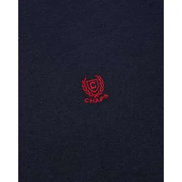 Chaps Men's Polo Shirt - Classic Fit Short Sleeve 2-Button Double Knit Cotton Polo Shirt (S-XL), Size Medium, American Navy
