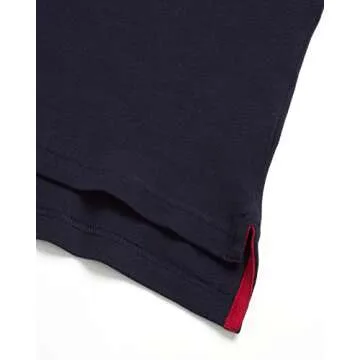 Chaps Men's Polo Shirt - Classic Fit Short Sleeve 2-Button Double Knit Cotton Polo Shirt (S-XL), Size Medium, American Navy