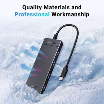 UGREEN USB C Hub, 10Gbps 4 in 1 USB 3.2 Adapter with 4 USB-C 3.2, 4 Ports USB C Splitter Extender for MacBook Pro/Air, iPad Pro, iPhone 15/15 Pro Max, Surface, PC, Laptops and More