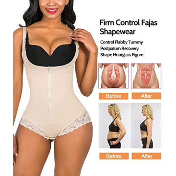 SHAPERX Tummy Control Fajas Colombianas Bodysuit for Women