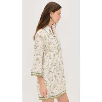 English Factory Floral Embroidery Mini Dress for Women