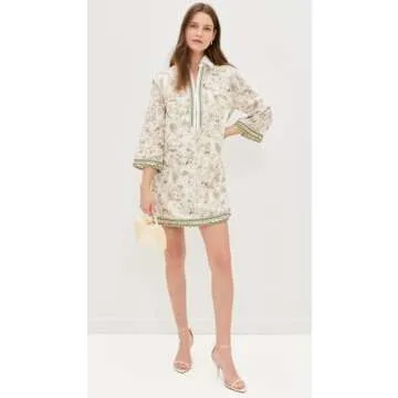 English Factory Floral Embroidery Mini Dress for Women