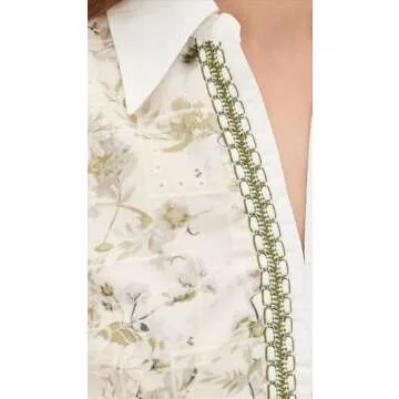 English Factory Floral Embroidery Mini Dress for Women