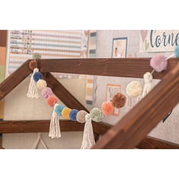Vibrant Pom-Poms and Tassels Garland for Decoration