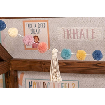Vibrant Pom-Poms and Tassels Garland for Decoration
