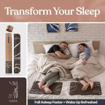 Grounding Mat for Feet, Sleep Improvement, Back Pain Relief, Muscle Relaxation & Stress Relief, Grou...