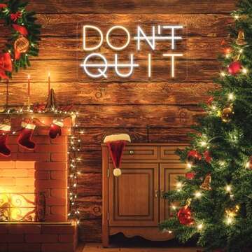 Don't Quit LED Neon Sign for Wall Decor, DO IT LED Neon Lights Party Decorations, USB Powered Switch...