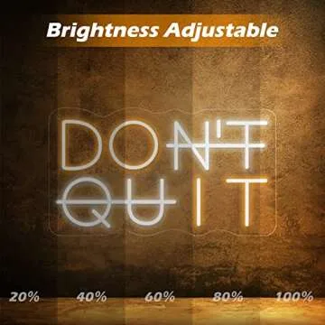 Don't Quit LED Neon Sign for Vibrant Wall Decor