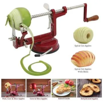 Johnny Apple Peeler with Corer and Slicer for Effortless Cooking