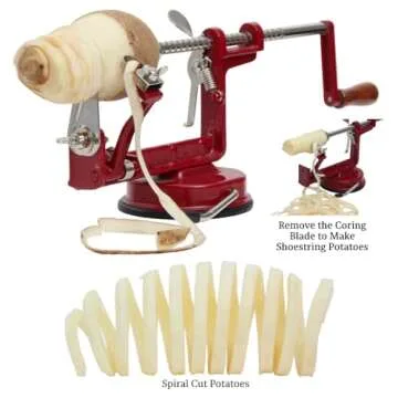Johnny Apple Peeler with Corer and Slicer for Effortless Cooking