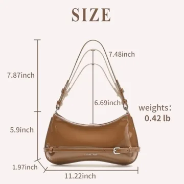 Trendy Patent Leather Shoulder Bag for Women
