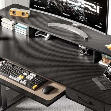 Electric Standing Desk with Keyboard Tray - Ergonomic Workstation