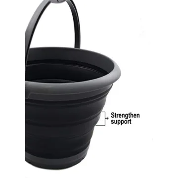 SAMMART 10L Collapsible Fishing Bucket - Portable and Durable