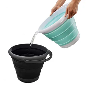 SAMMART 10L Collapsible Fishing Bucket - Portable and Durable