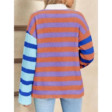 Saodimallsu Striped Cardigan Sweater - Cozy & Stylish