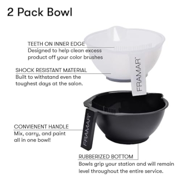 FRAMAR Color Bowl Set – Heavy-Duty Mixing Bowls for Hair