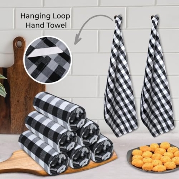 Stylish Urban Villa Kitchen Towels Set of 6 in Buffalo Checks