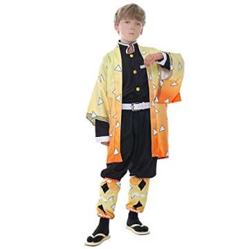 Yellow Anime Cosplay Costume Full Set for Kids Adults