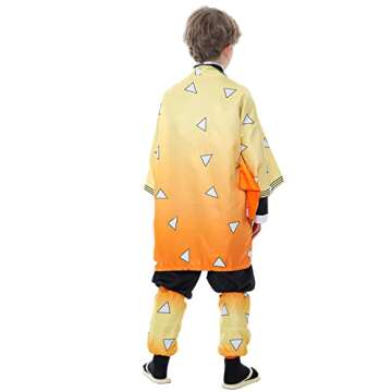 Yellow Anime Cosplay Costume Full Set for Kids Adults