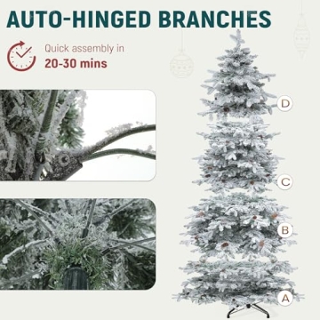 Shop YITAHOME 9FT Pre-Lit Flocked Christmas Tree Now