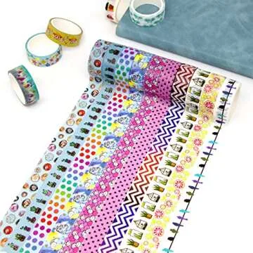 Vibrant 30 Rolls Gold Foil Washi Tape Set for Crafts