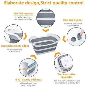 Goderewild Multipurpose Collapsible Pet Bathtub 27L