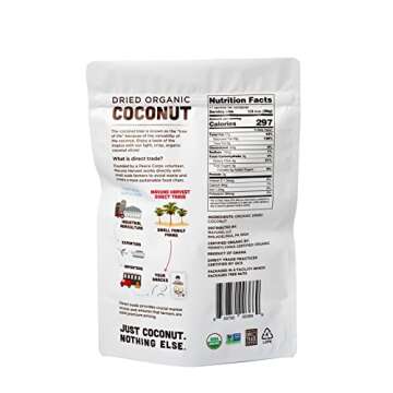 Mavuno Harvest Coconut Chips Dried Fruit Snack | Unsweetened Organic Dried Coconut Strips | Gluten F...