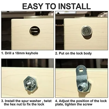 BOZXYE 2 Pack Cabinet Locks Durable RV Storage Keys