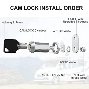 BOZXYE 2 Pack Cabinet Locks Durable RV Storage Keys