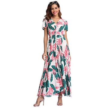 Vintage Boho Floral Maxi Dress for Summer Style