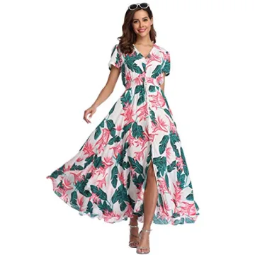 Vintage Boho Floral Maxi Dress for Summer Style