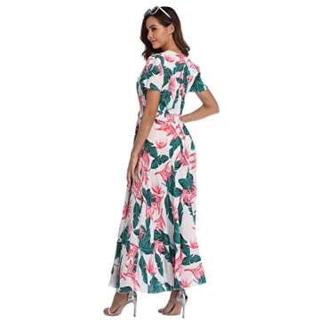 Vintage Boho Floral Maxi Dress for Summer Style