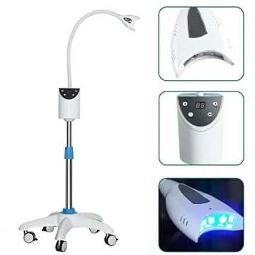 Dental Mobile Teeth Whitening Lamp Cold Bleaching Teeth Whitening Blue Light Machine LED Teeth White...