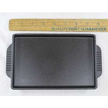 Ebros Cast Iron Sizzling Fajita Pan With Wooden Base