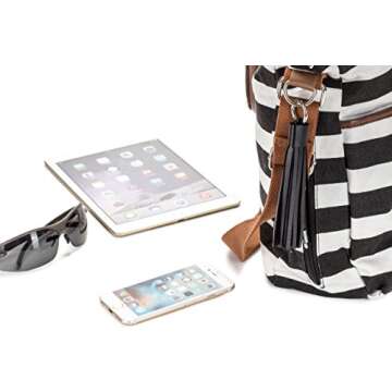 Wasserstein Keychain with 2-in-1 USB Charging Cable and Rubber Cover Compatible with Apple, Android, and Other Handheld Devices - Make it Light and Easy (Black)