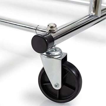 Clothes Rack for Hanging Clothes - Heavy Duty Commercial Grade Chrome for Clothing, Garment Rack Adjustable, Collapsible, Expandable Clothing Rack, 200 LBS Capacity