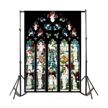AOFOTO 6x8ft Stained Glass Photography Background