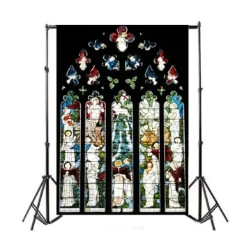 AOFOTO 6x8ft Stained Glass Photography Background