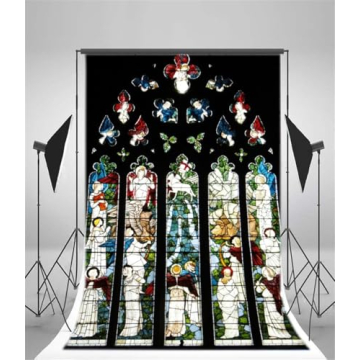 AOFOTO 6x8ft Stained Glass Photography Background