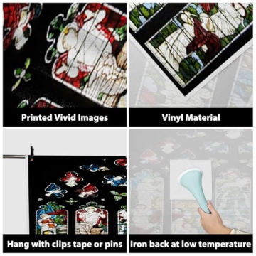 AOFOTO 6x8ft Stained Glass Photography Background