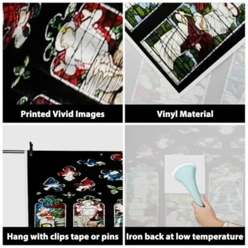 AOFOTO 6x8ft Stained Glass Photography Background