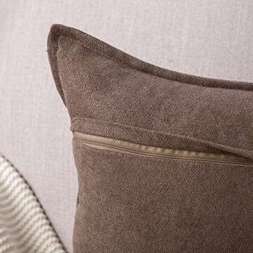 MADIZZ Chenille Throw Pillow Covers - Soft & Durable