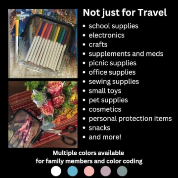 BORSALI TSA Compliant Quart Size Toiletry Bag for Travel