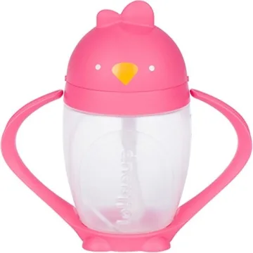 Lollacup by Lollaland - The Perfect Weighted Straw Sippy Cup for Kids (Posh Pink)