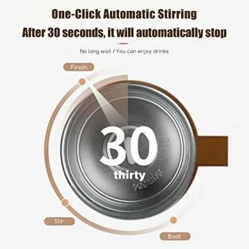 Rechargeable Self Stirring Coffee Mug for Easy Mixing