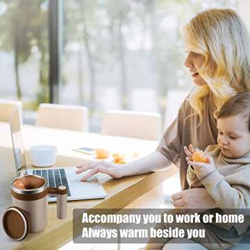 Rechargeable Self Stirring Coffee Mug for Easy Mixing