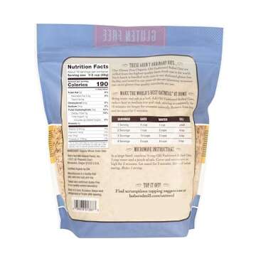 Bob's Red Mill Gluten Free Organic Old Fashioned Rolled Oats, 32oz (Pack of 1) - Non GMO, Whole Grai...