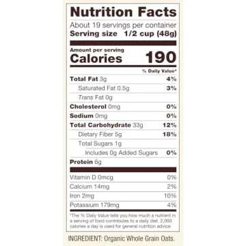 Bob's Red Mill Gluten Free Organic Old Fashioned Rolled Oats, 32oz (Pack of 1) - Non GMO, Whole Grain, Vegan, Kosher